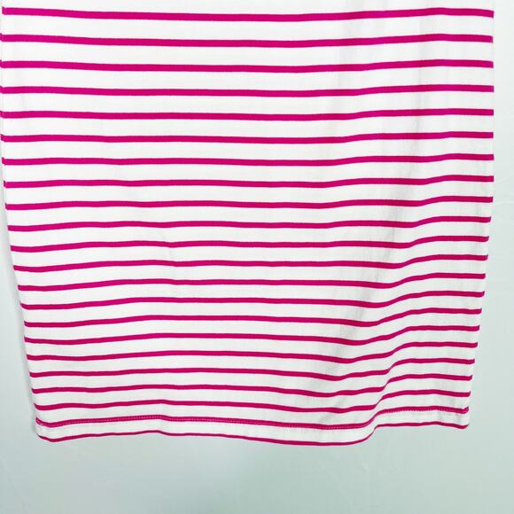Joules 4 Bright Pink White Stripe Riva Sleeveless Cotton Dress Summer Casual - Picture 7 of 10